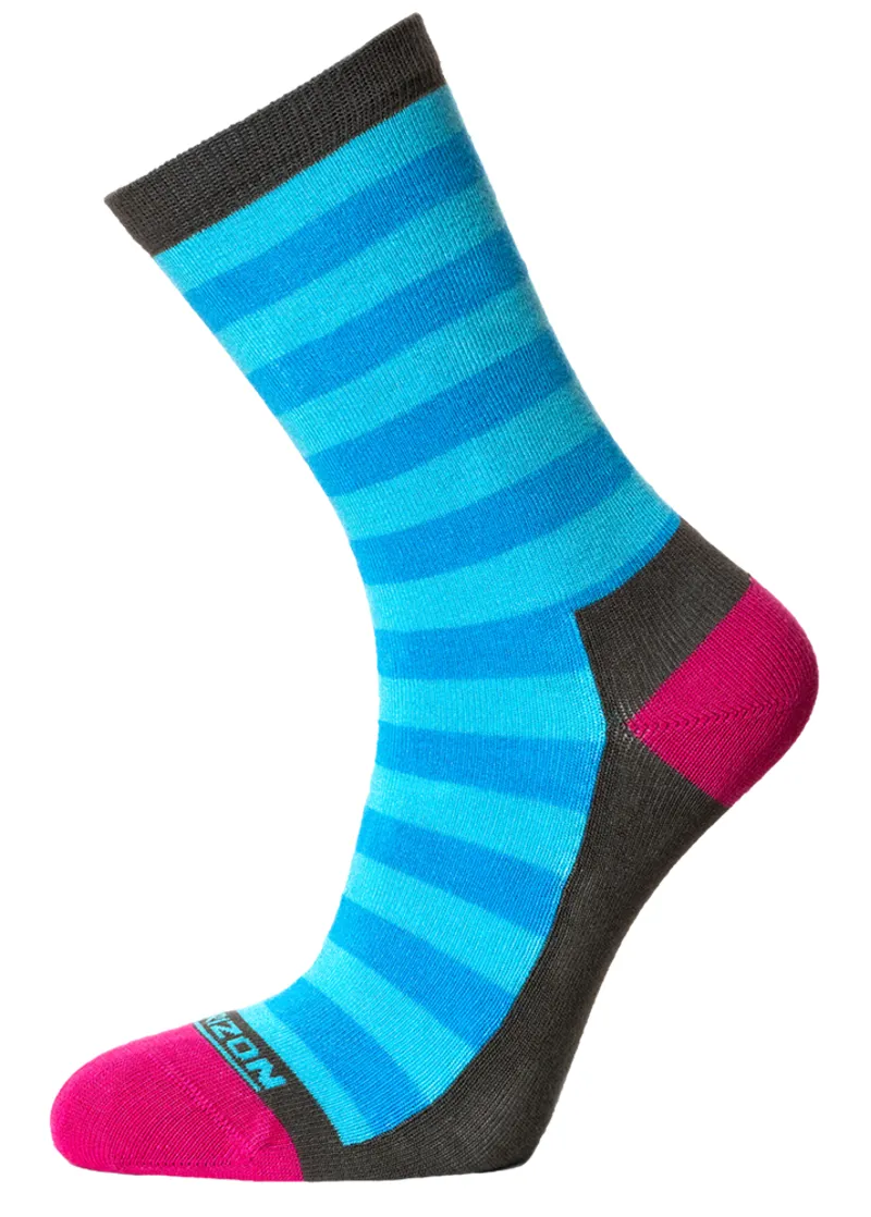 Horizon Womens Bamboo Sock Size 4-7 Turquoise/Royal