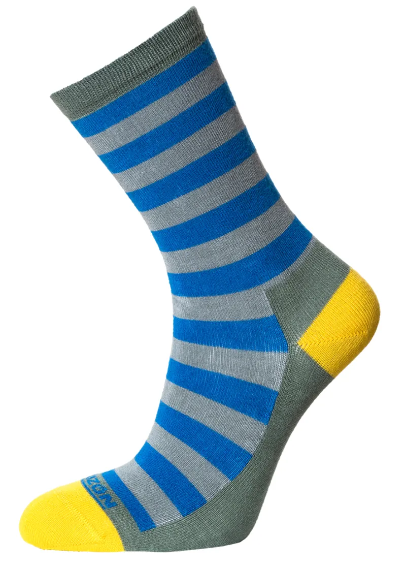 Horizon Womens Bamboo Sock Size 4-7 Royal/Yellow