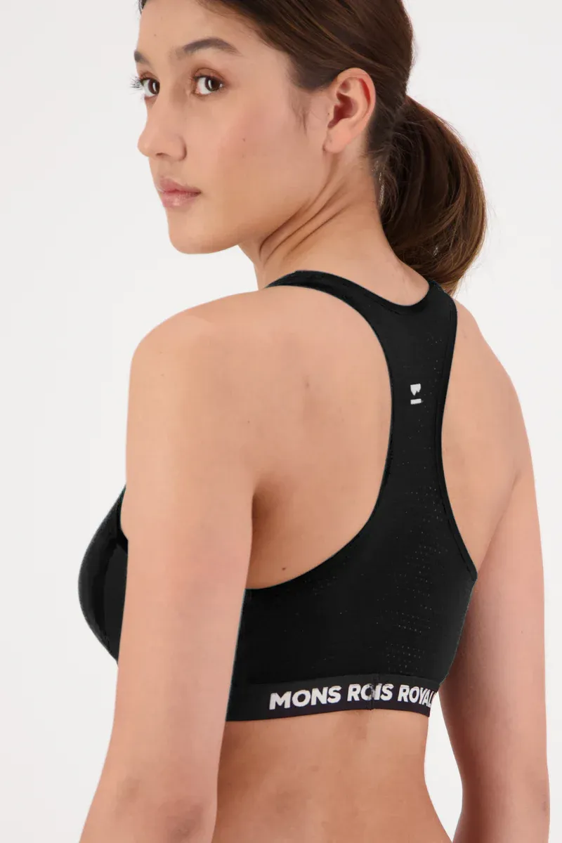 Mons Royale Women's Sierra Sports Bra Black-1