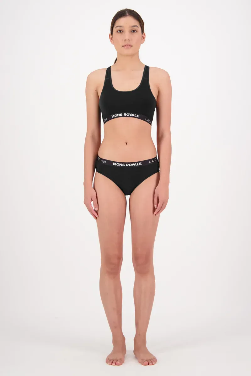 Mons Royale Women's Sierra Sports Bra Black-2