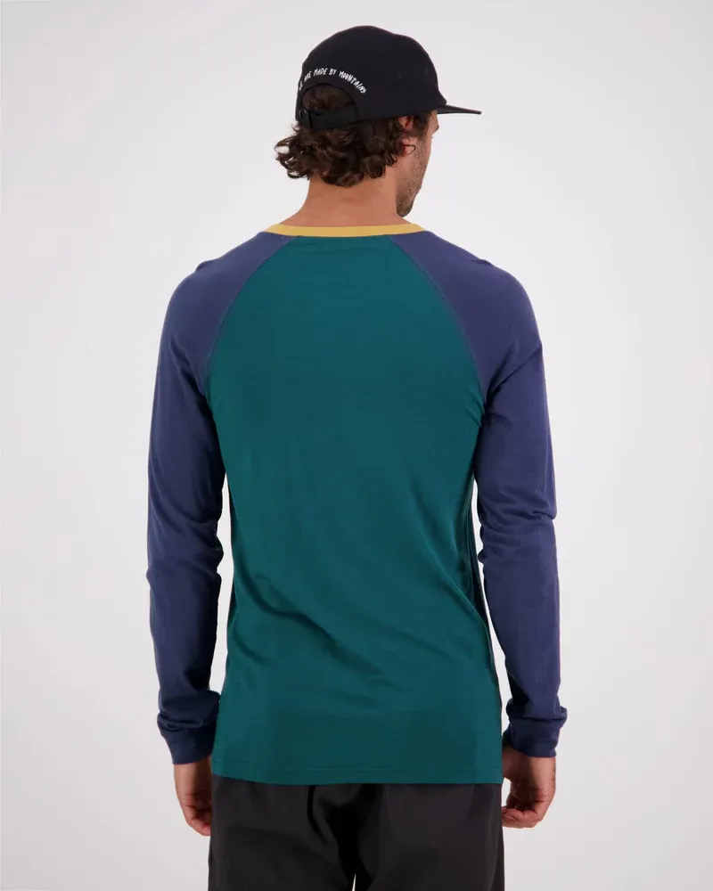 Mons Royale Men's Icon Raglan Evergreen / Midnight-1