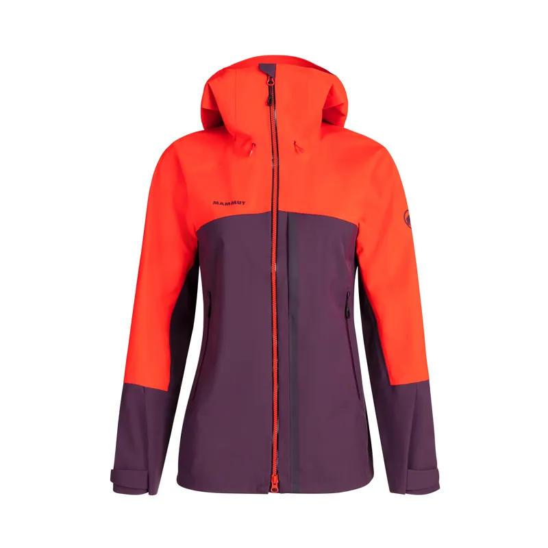 Mammut Womens Masao Hard Shell Hooded Jacket Blackberry-Spicy