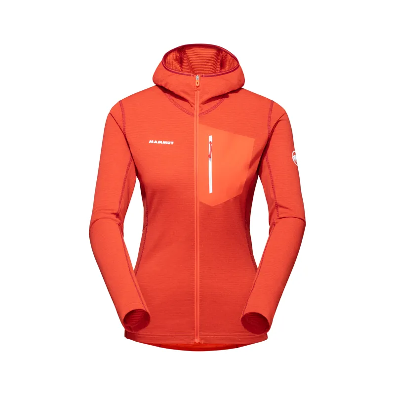 Mammut Aenergy Light ML Women's Hooded Jacket in Hot Red/Blood Red