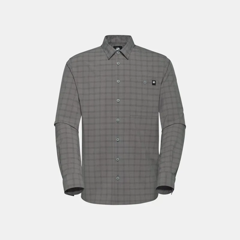 Mammut Men Lenni Longsleeve Shirt In Steel-Black