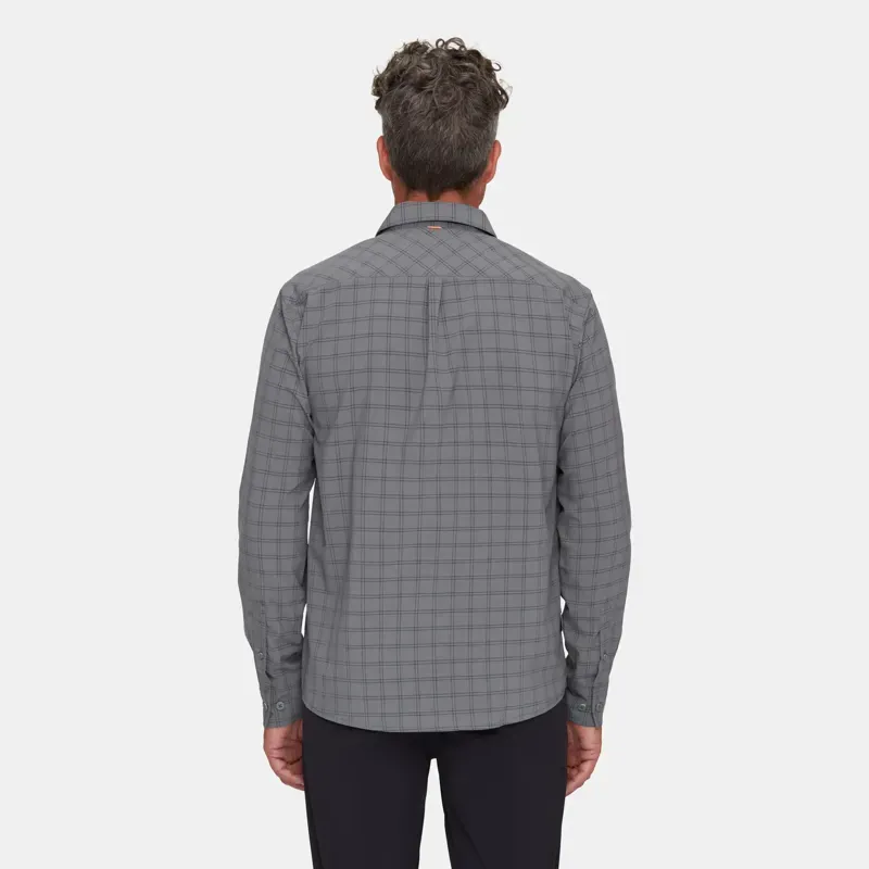 Mammut Men Lenni Longsleeve Shirt In Steel-Black-1