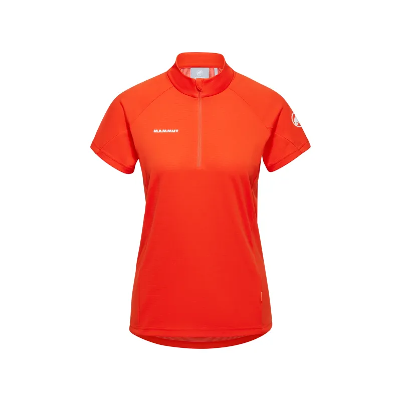 Mammut Women's Aegility Half Zip T-Shirt in Hot Red