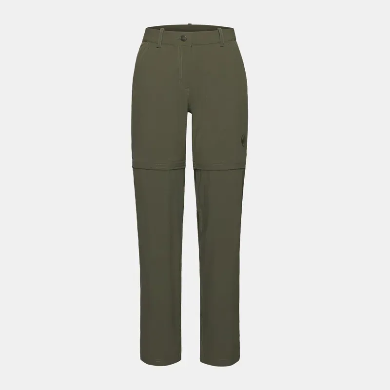 Mammut Women's Hiking V Zip Off Pants in Dark Marsh
