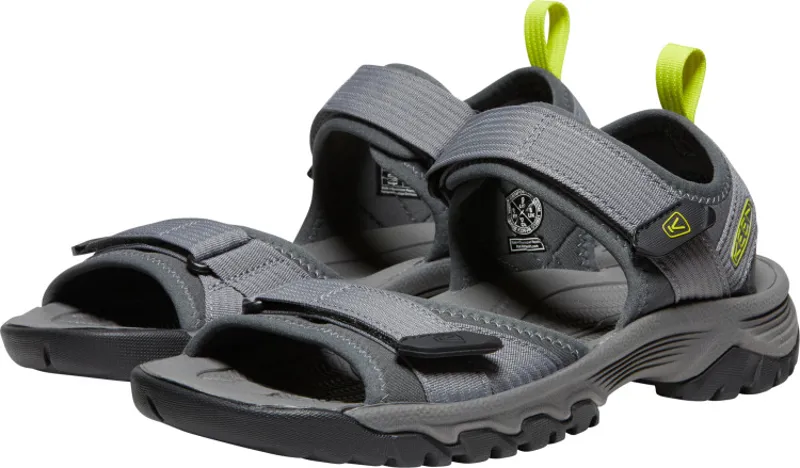 Keen Mens Targhee III Open Toe H2 Sandal Steel Grey/Evening Primrose-1