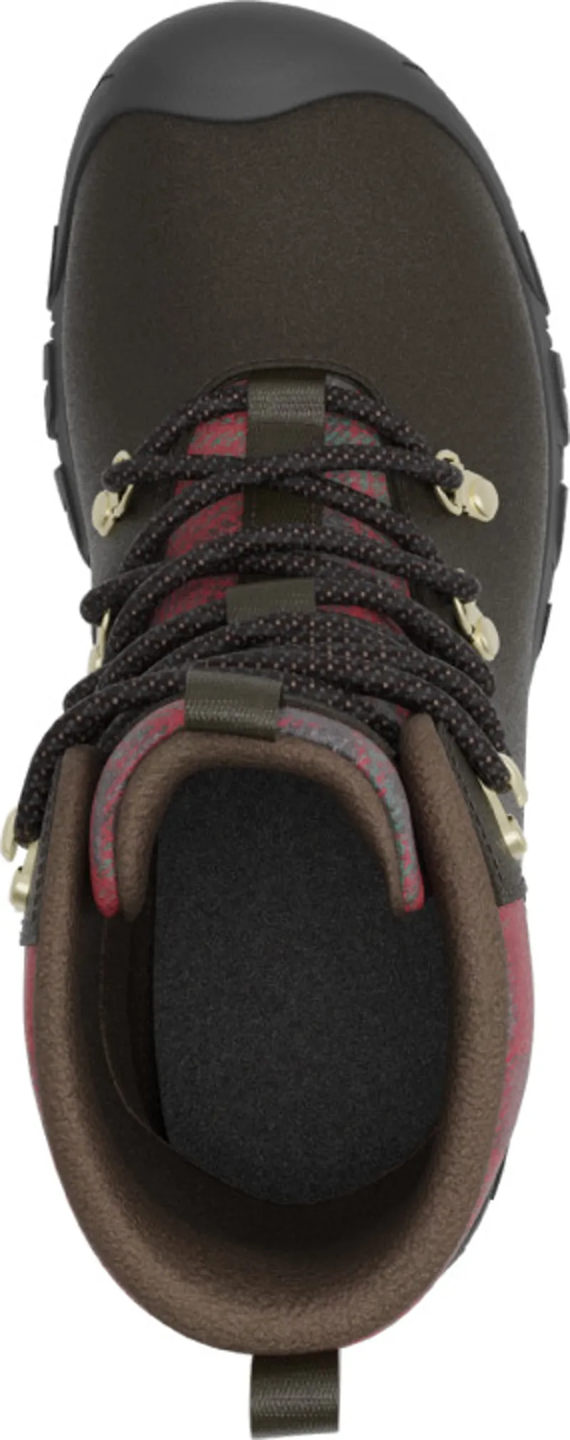 Keen Womens Greta Waterproof Boot Dark Brown/Red Plaid-5