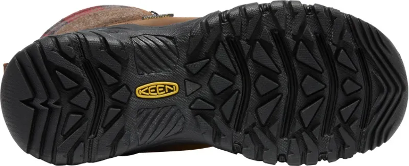 Keen Womens Greta Tall Boot Waterproof Boot Brown/Red Plaid-6