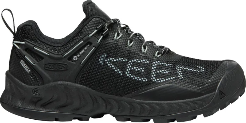 Keen Womens Nxis Evo Waterproof Shoe Black/Cloud Blue