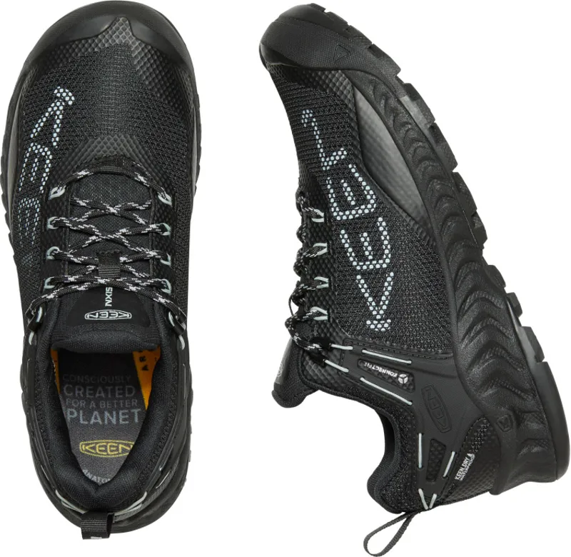 Keen Womens Nxis Evo Waterproof Shoe Black/Cloud Blue-4