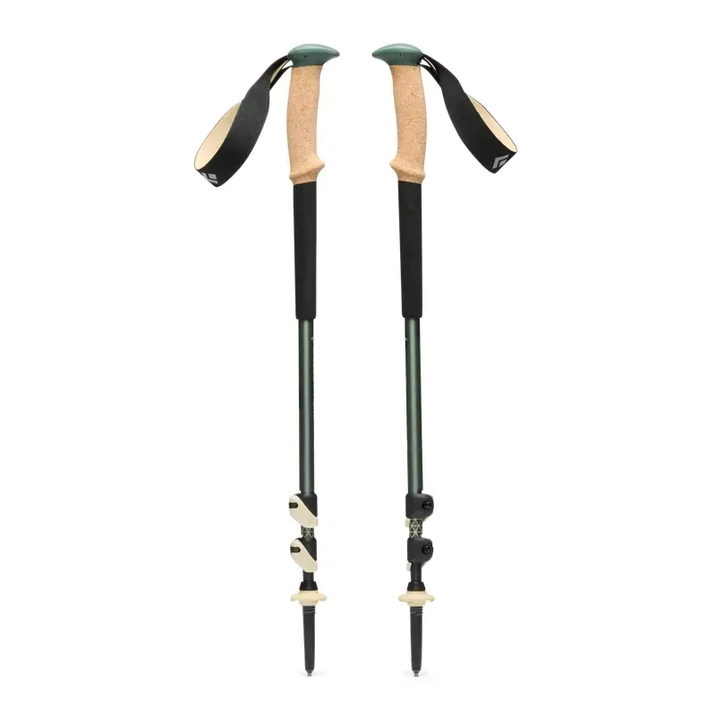 Black Diamond Trail Cork Trekking Poles in Laurel Green