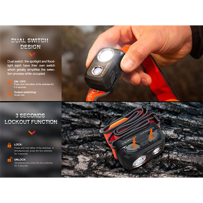 Fenix HL32R-T High Performance Trail Running Head Torch - Black-1