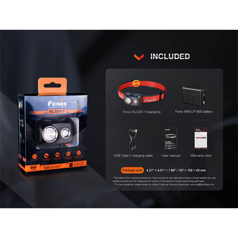 Fenix HL32R-T High Performance Trail Running Head Torch - Black-11