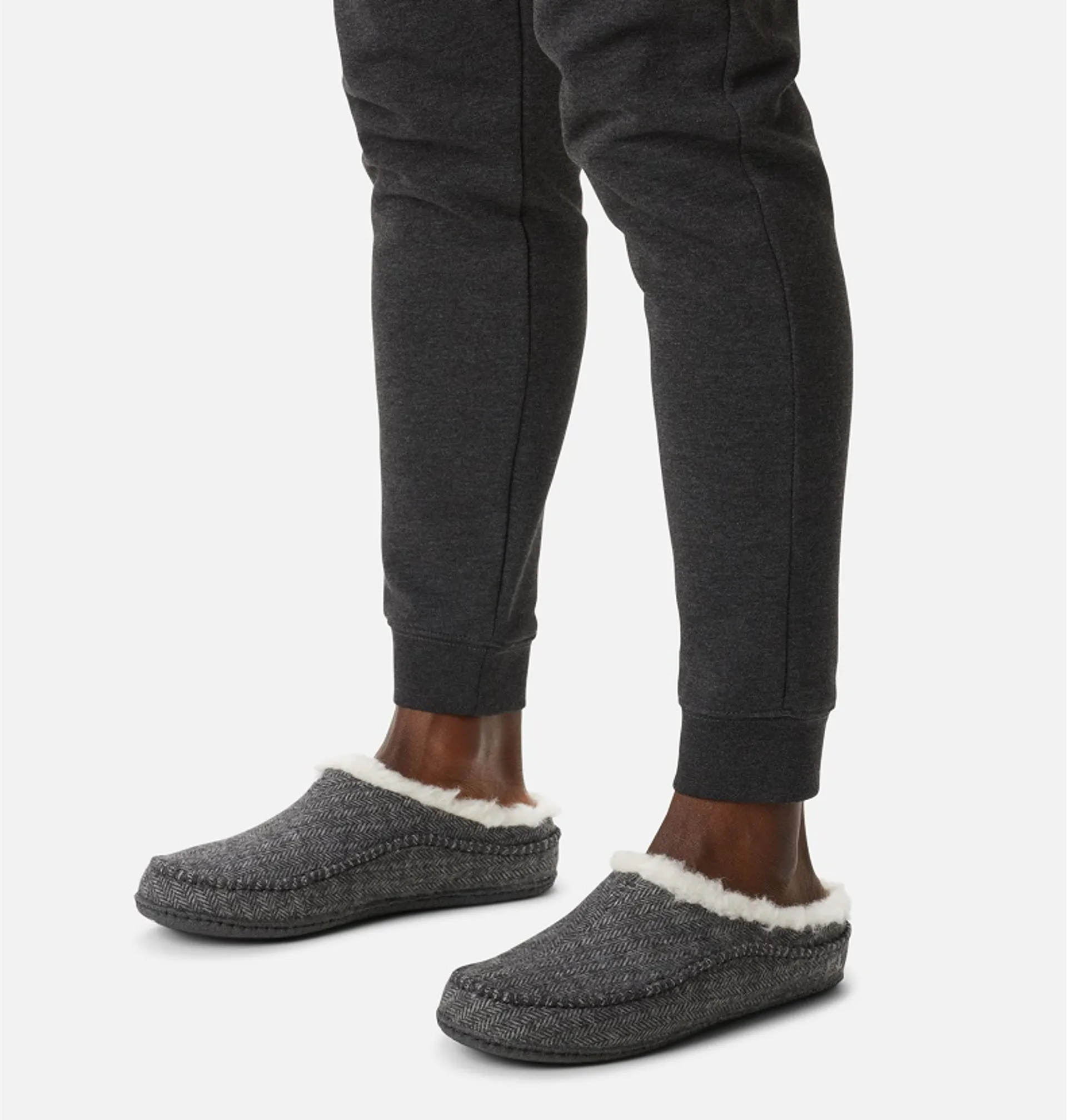 Sorel Mens Lanner Ridge Slipper Grill Black