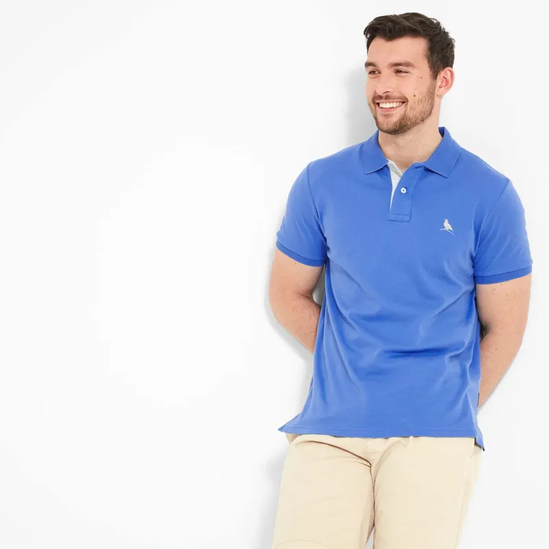Schoffel Mens St Ives Jersey Polo Shirt Cornflower Blue-2