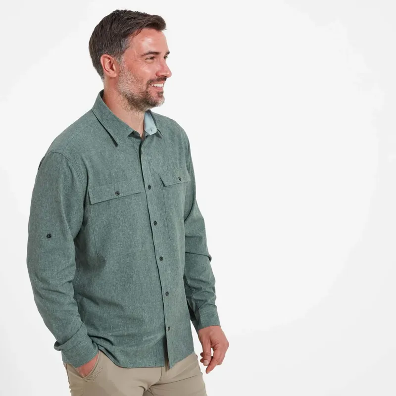Schoffel Men's Findhorn Technical Fishing Shirt Dark Olive-5