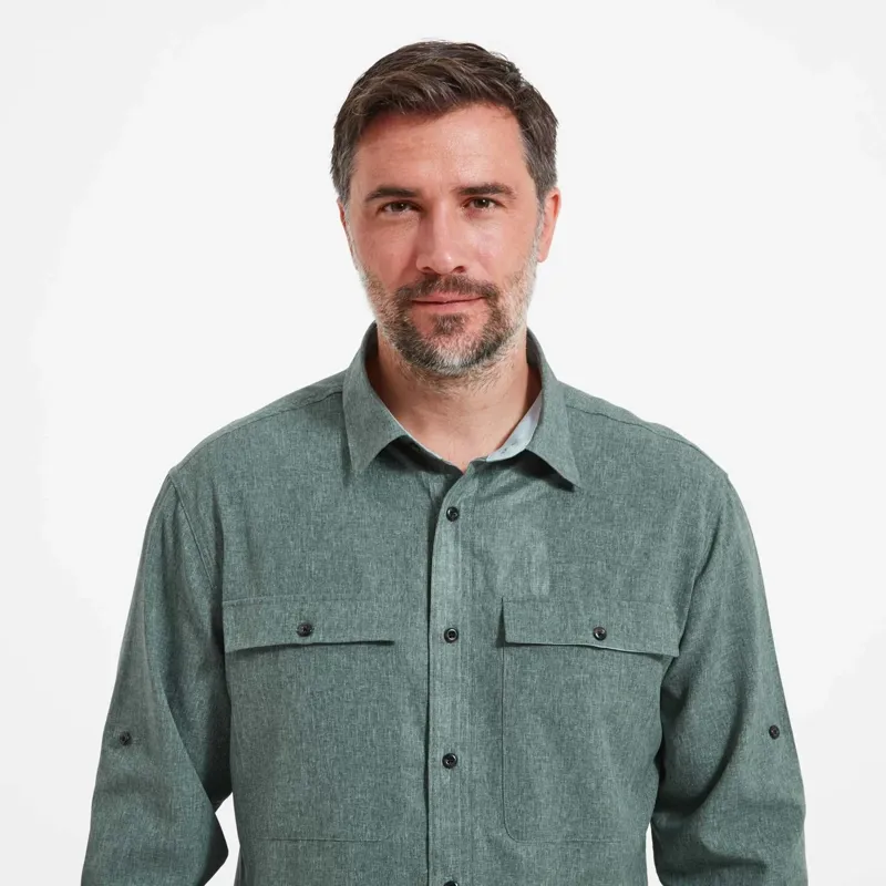 Schoffel Men's Findhorn Technical Fishing Shirt Dark Olive-3