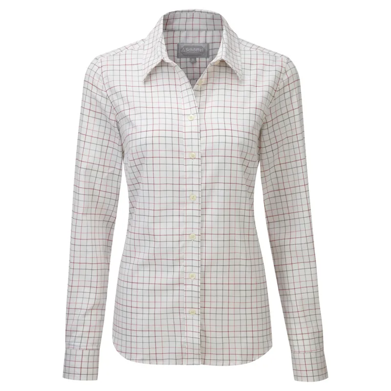 Schoffel Tattersall Womens Shirt Pink/Green Check