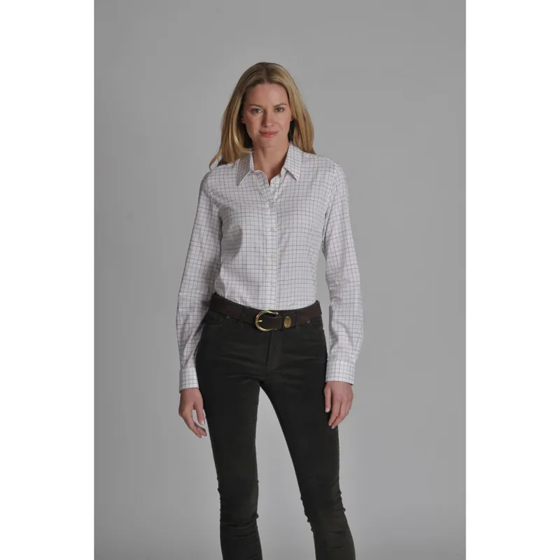 Schoffel Tattersall Womens Shirt Pink/Green Check-1