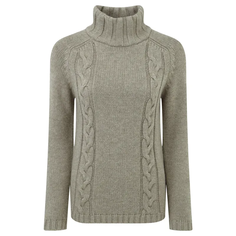 cable knit roll neck jumper womens