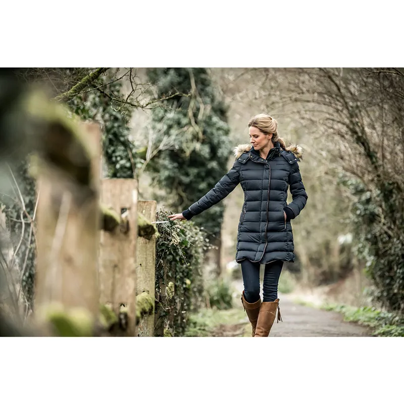 Schoffel Mayfair Womes Down Coat Navy-1