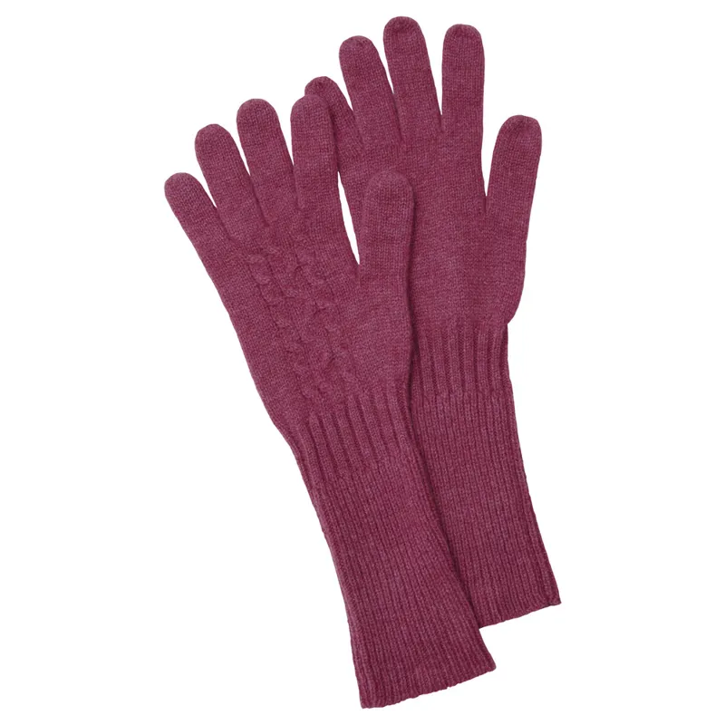Schoffel Cashmere Cable Glove Raspberry
