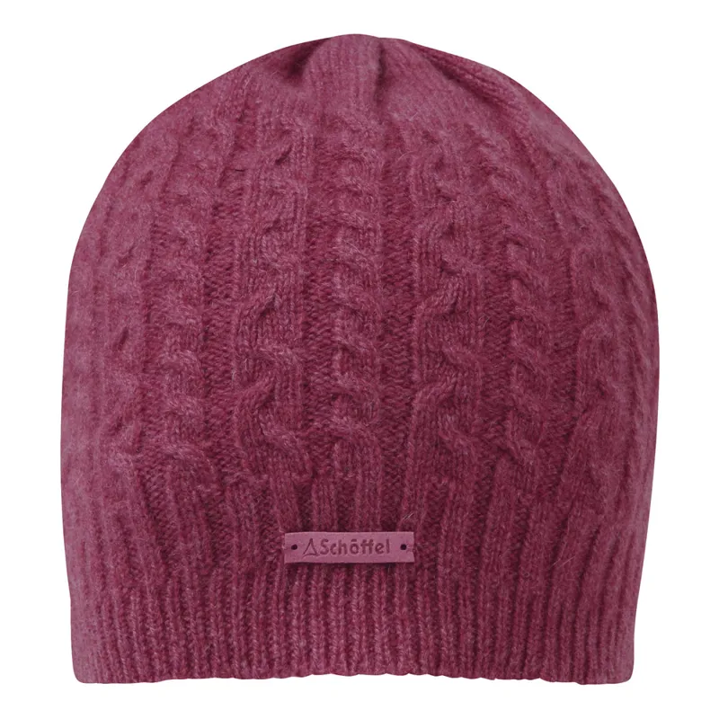 Schoffel Cashmere Cable Hat Raspberry