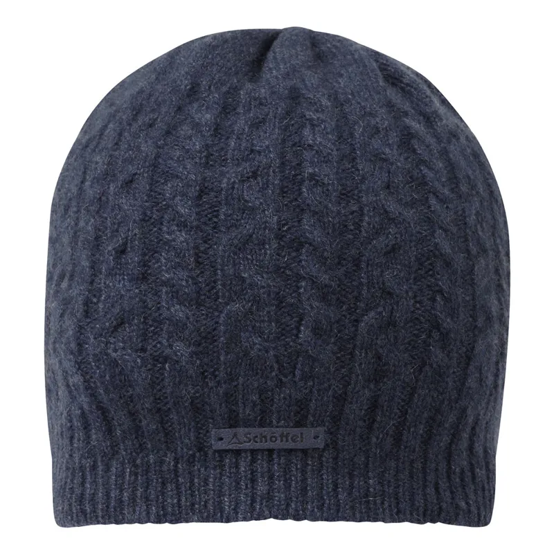 Schoffel Cashmere Cable Hat Indigo