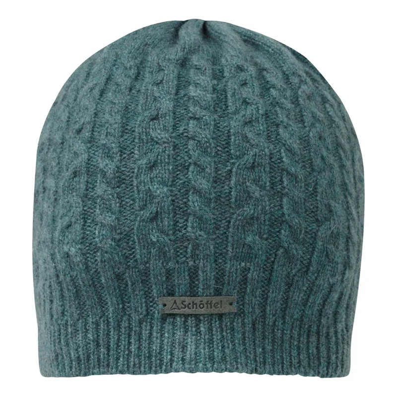 Schoffel Cashmere Cable Hat Kingfisher