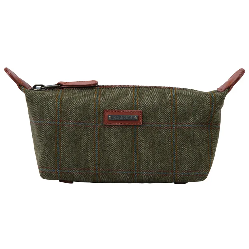 Schoffel Tweed Wash Bag Sandringam Tweed