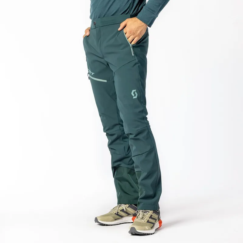 Scott Mens Explorair Softshell SL Ski Touring Pants Aruba Green-3