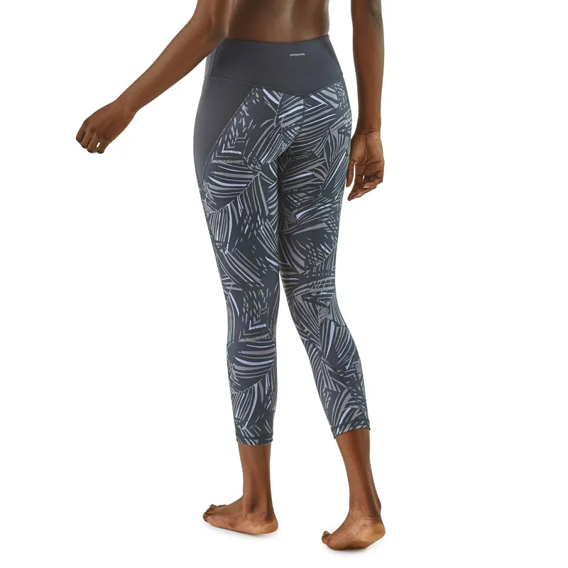 Patagonia Womens Centered Crops Rain Fern: Smolder Blue-2