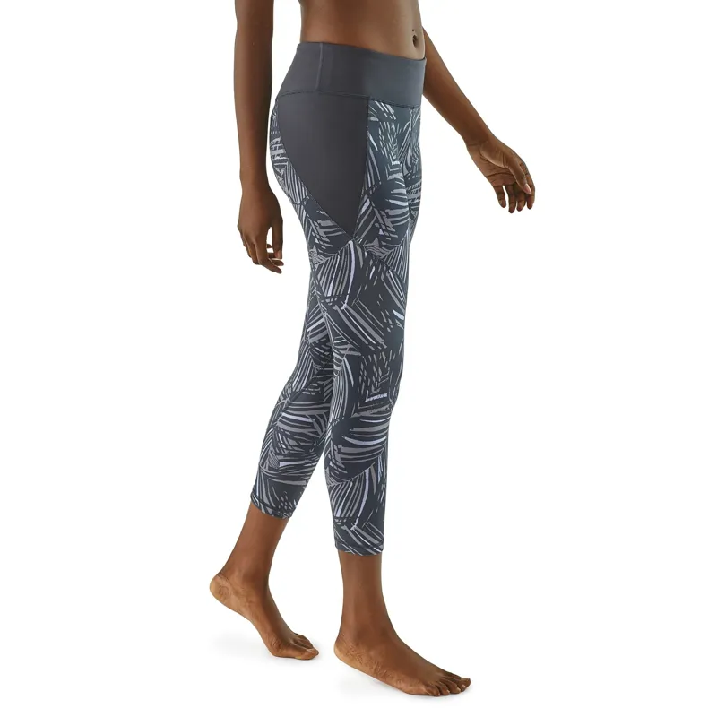 Patagonia Womens Centered Crops Rain Fern: Smolder Blue-3