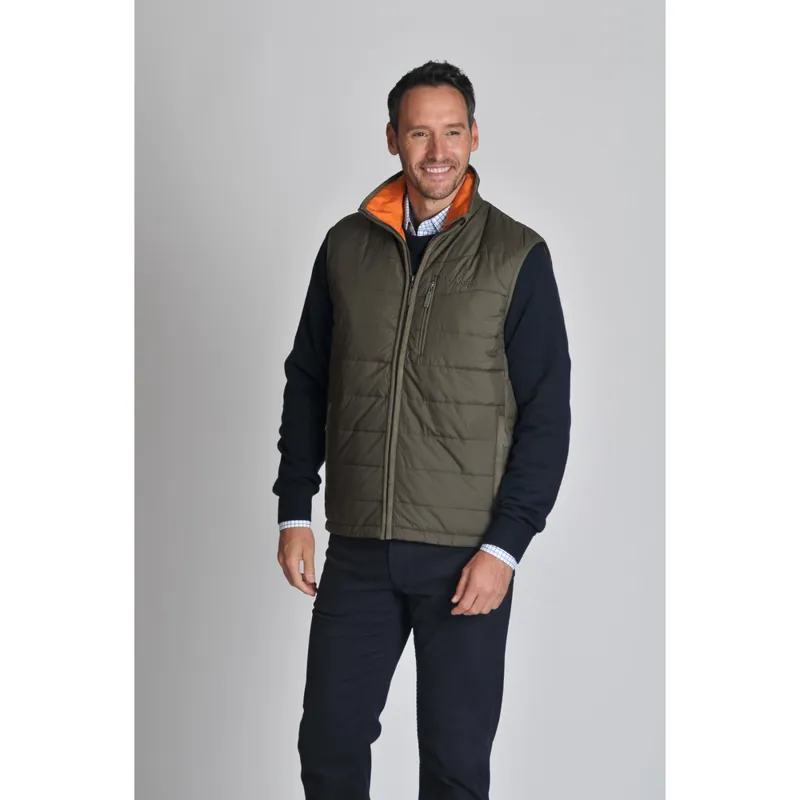 Schoffel Mens York Gilet Olive Marl-1