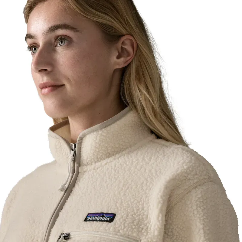 Patagonia Women's Retro Pile Marsupial Fleece Pullover in Natural-5