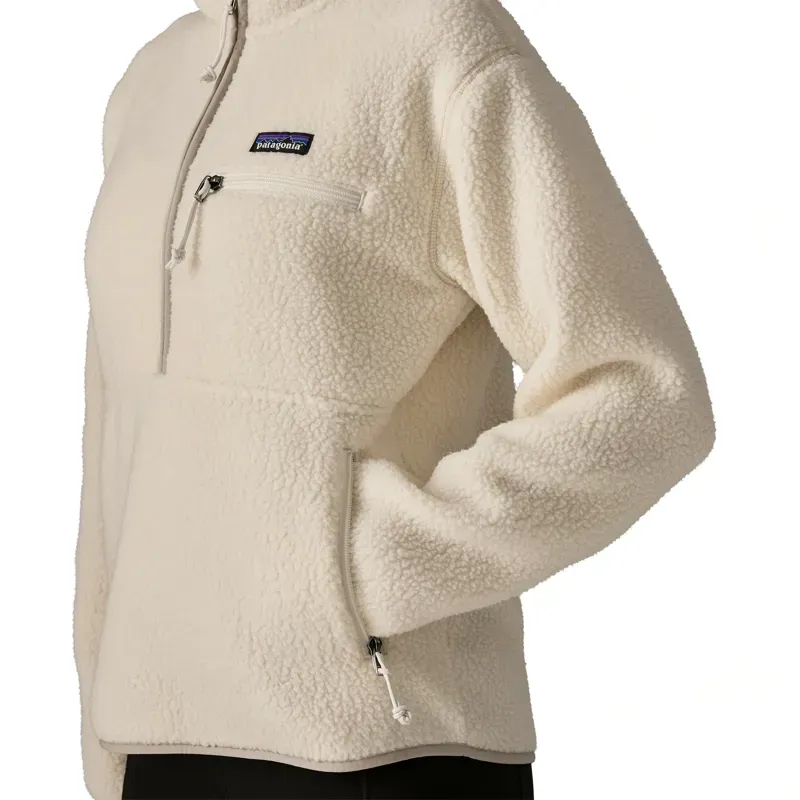 Patagonia Women's Retro Pile Marsupial Fleece Pullover in Natural-4