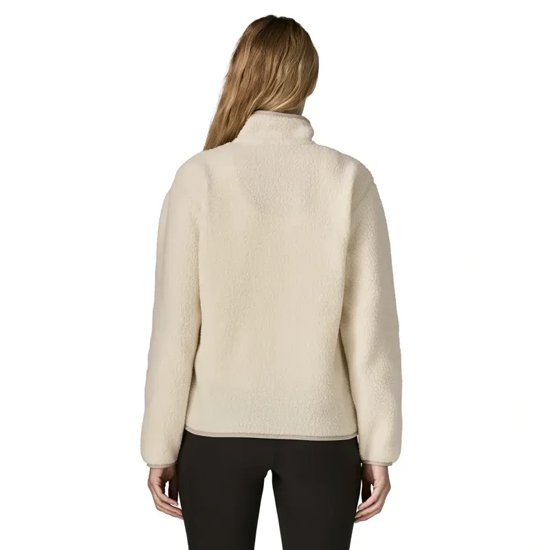 Patagonia Women's Retro Pile Marsupial Fleece Pullover in Natural-2