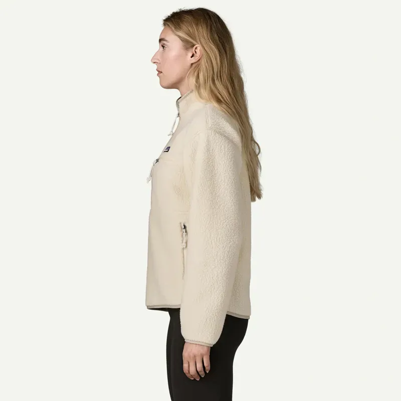 Patagonia Women's Retro Pile Marsupial Fleece Pullover in Natural-3