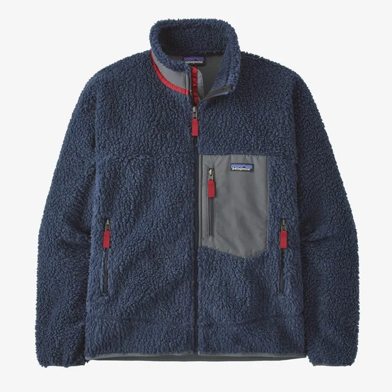 Patagonia Mens Classic Retro-X Jkt New Navy w/Wax Red