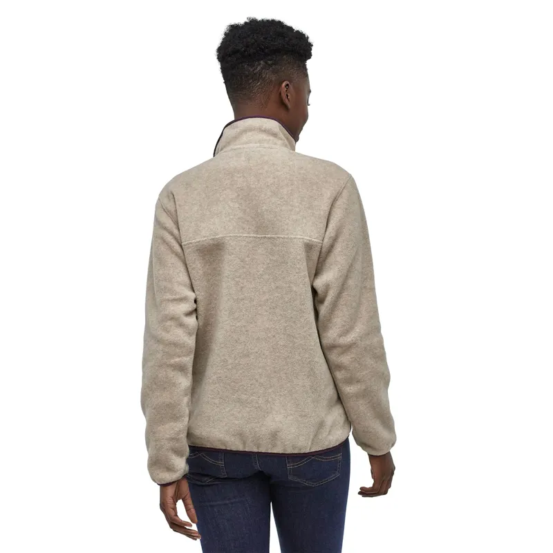 Patagonia Womens LW Synchilla Snap-T P/O Oatmeal Heather w/Deep Plum-2