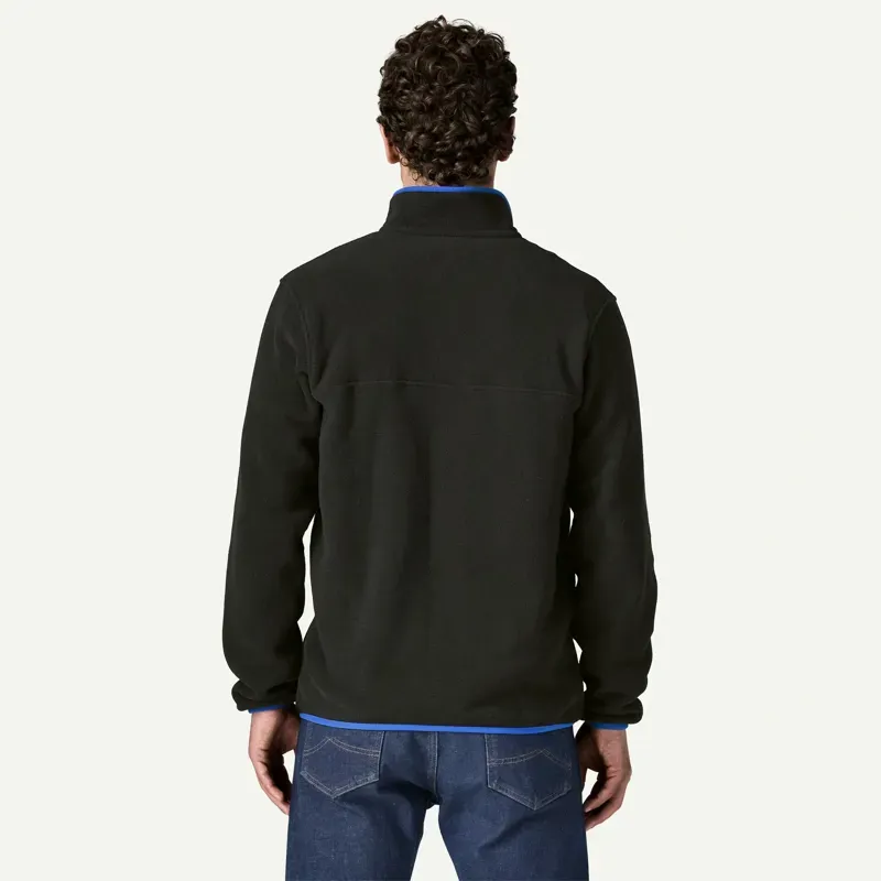 Patagonia Lightweight Synchilla Snap-T Fleece Pullover in Black w/P6 Blue-2