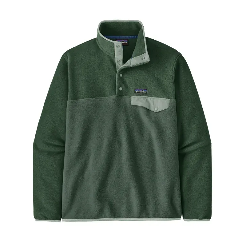 Patagonia Lightweight Synchilla Snap-T Fleece Pullover in Canopy Green