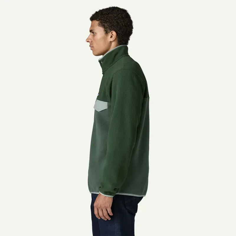 Patagonia Lightweight Synchilla Snap-T Fleece Pullover in Canopy Green-3
