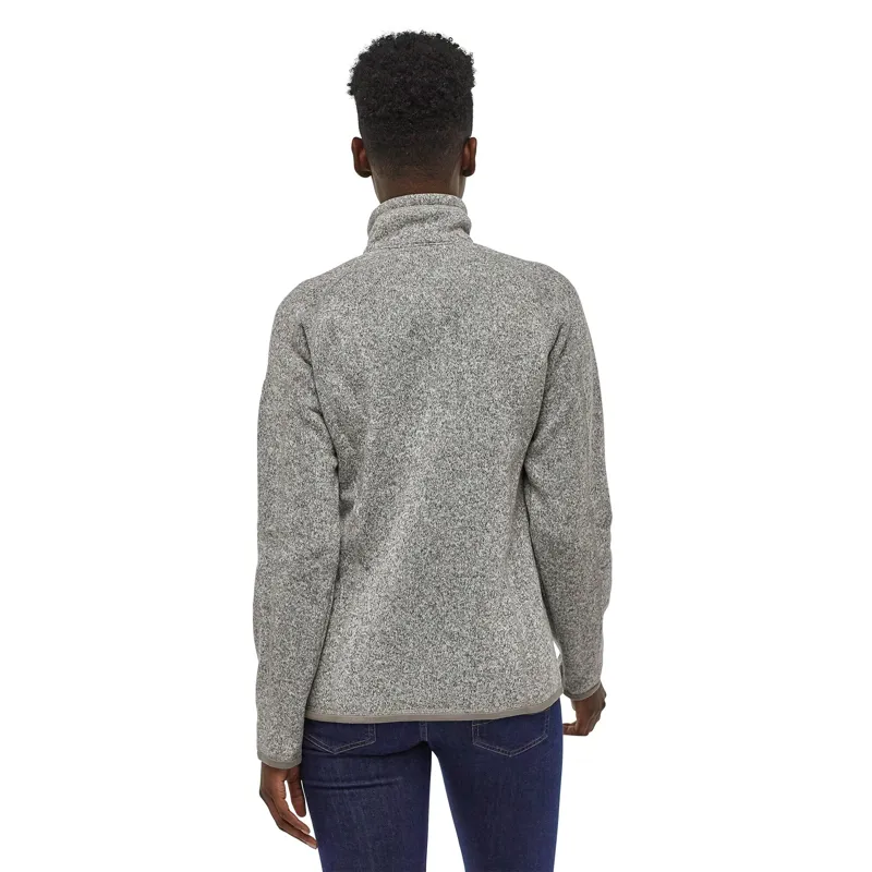 Patagonia Womens Better Sweater 1/4 Zip Fleece Birch White-2