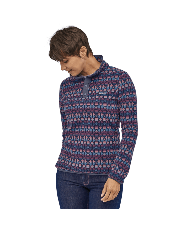Patagonia Womens Micro D Snap-T Pullover Cedar Mesa: Stone Blue-1