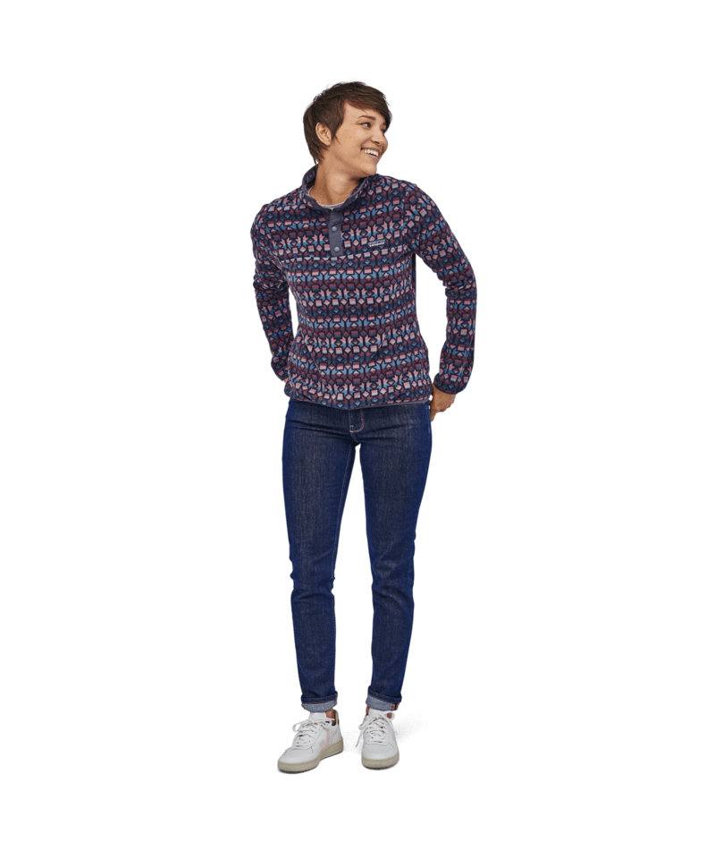 Patagonia Womens Micro D Snap-T Pullover Cedar Mesa: Stone Blue-3