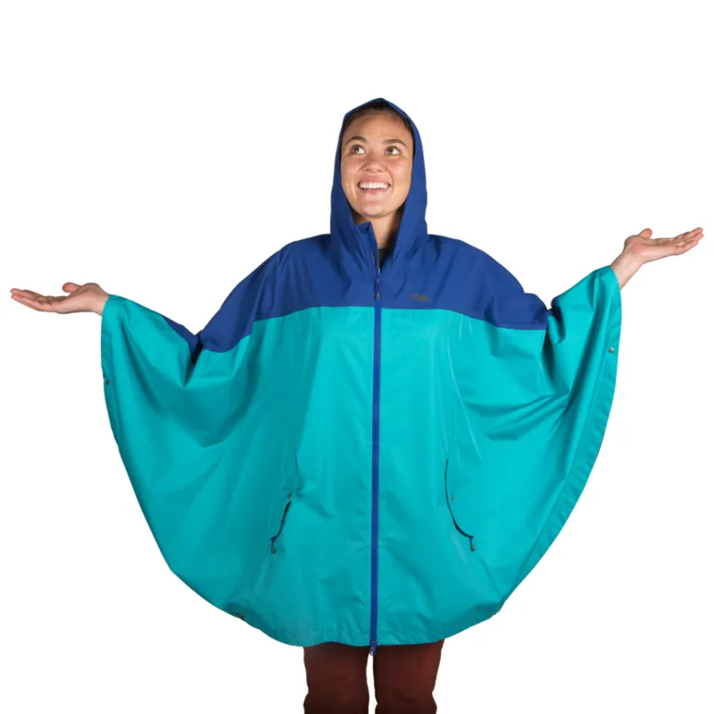 Outdoor Research Womens Panorama Point Poncho Baltic/Typhoon-2