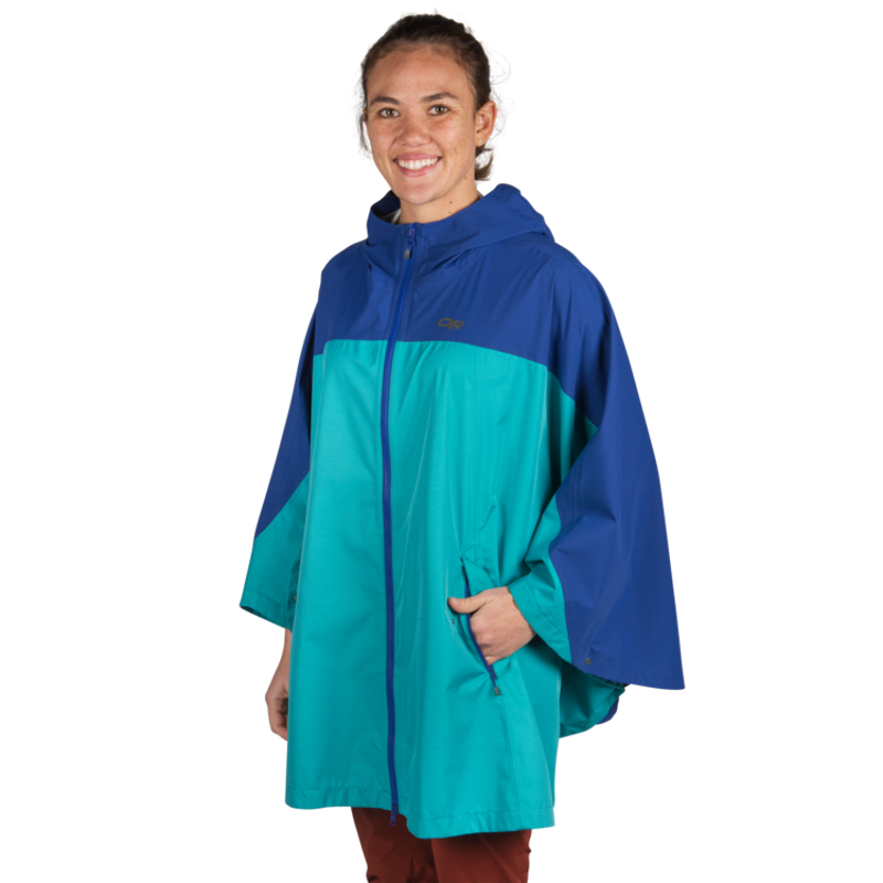 Outdoor Research Womens Panorama Point Poncho Baltic/Typhoon-3